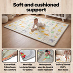 Reversible Baby Toddler Play Mat - Alphabet Roads, Extra Thick 1.3cm Foam, Waterproof, 200x150cm Antislip - Like New