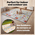 Reversible Baby Toddler Play Mat - Alphabet Roads, Extra Thick 1.3cm Foam, Waterproof, 200x150cm Antislip - Like New