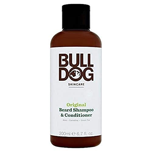Bulldog Original 2-in-1 Beard Shampoo and Conditioner for Men - 200ml - Pack of 4 - Male Grooming Wash - New
