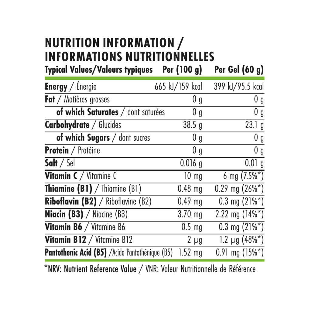 Applied Nutrition BodyFuel Energy Gel - Lemon & Lime, Sugar Free, Carbs, Sport Fuel 20x 60g Units - Damaged Box - BBE 05/2028