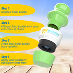 Solar Buddies Refillable Roll On Applicator - 100ml Travel Size for Sunscreen, Suncream, Lotion - Kids & Adults - Damaged Box