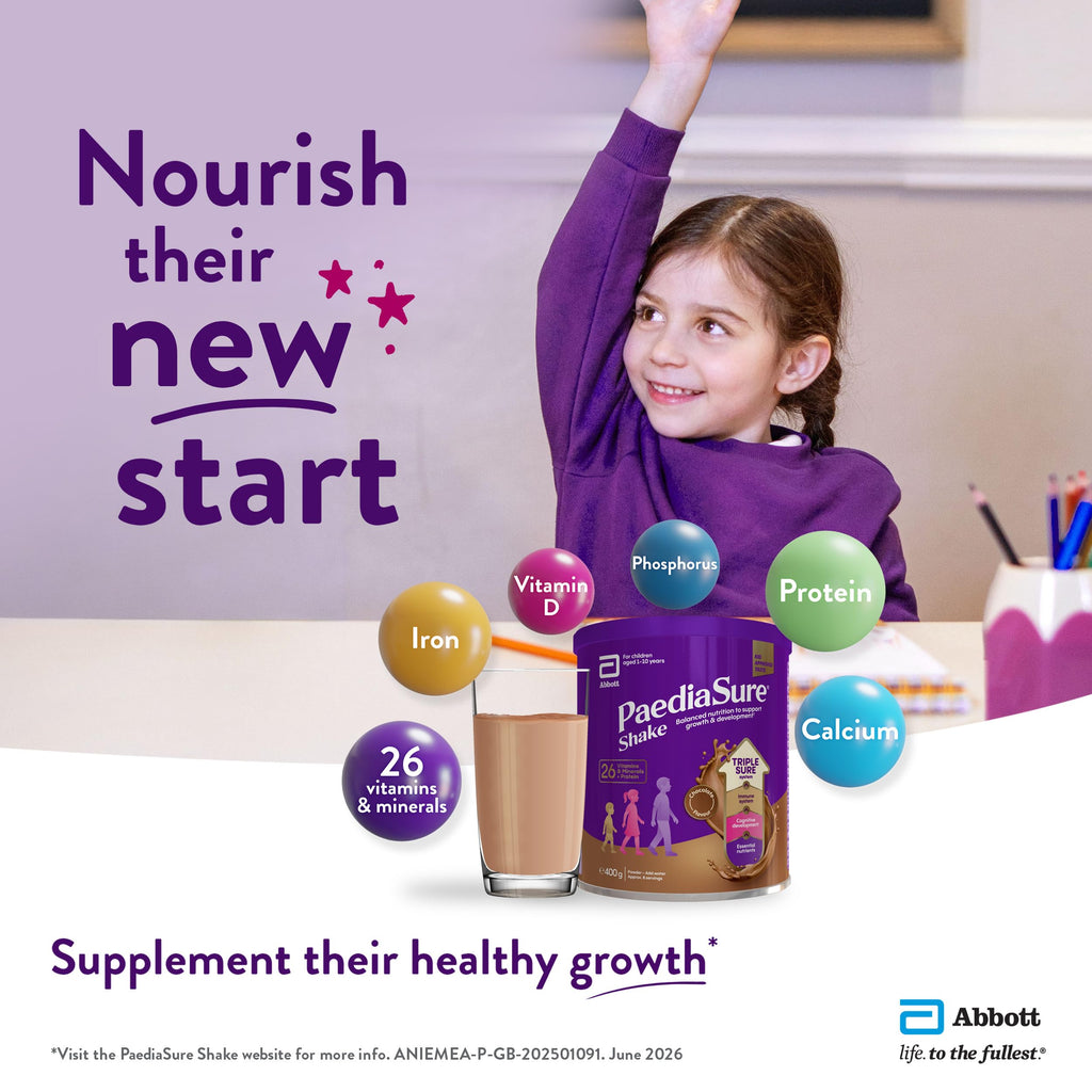PaediaSure Shake Strawberry - Multivitamin Kids Nutritional Supplement 400g Powder - New - BBE 05/2027