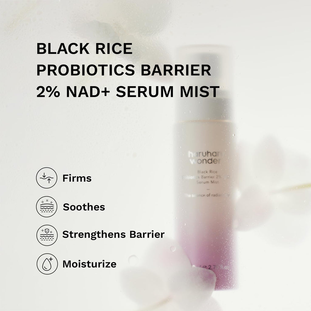 haruharu wonder Black Rice Probiotics 2% NAD+ Serum Mist - 80ml Facial Skin Care Spray - Damaged Box