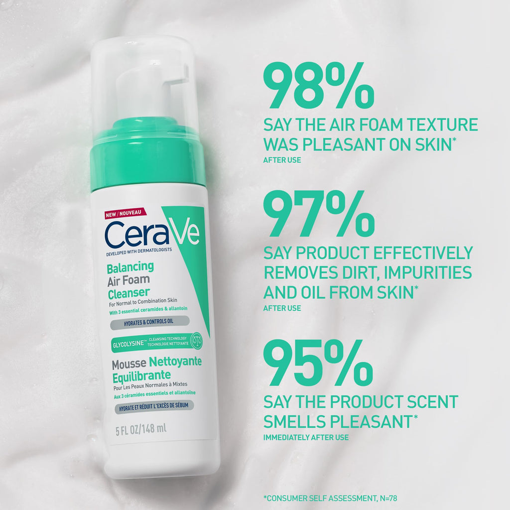 CeraVe Balancing Foaming Cleanser - 3 Ceramides - Combination Skin - 148ml Face Wash Gel - Damaged Box