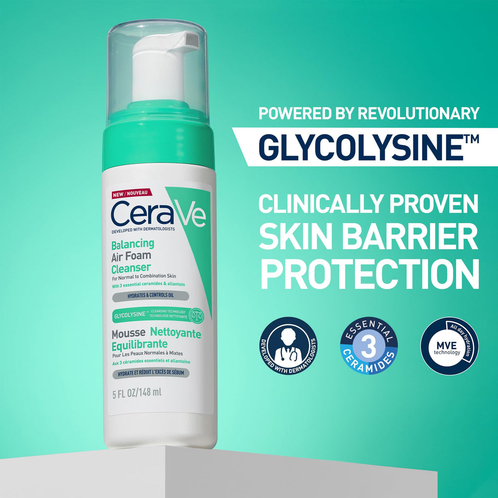 CeraVe Balancing Foaming Cleanser - 3 Ceramides - Combination Skin - 148ml Face Wash Gel - Damaged Box