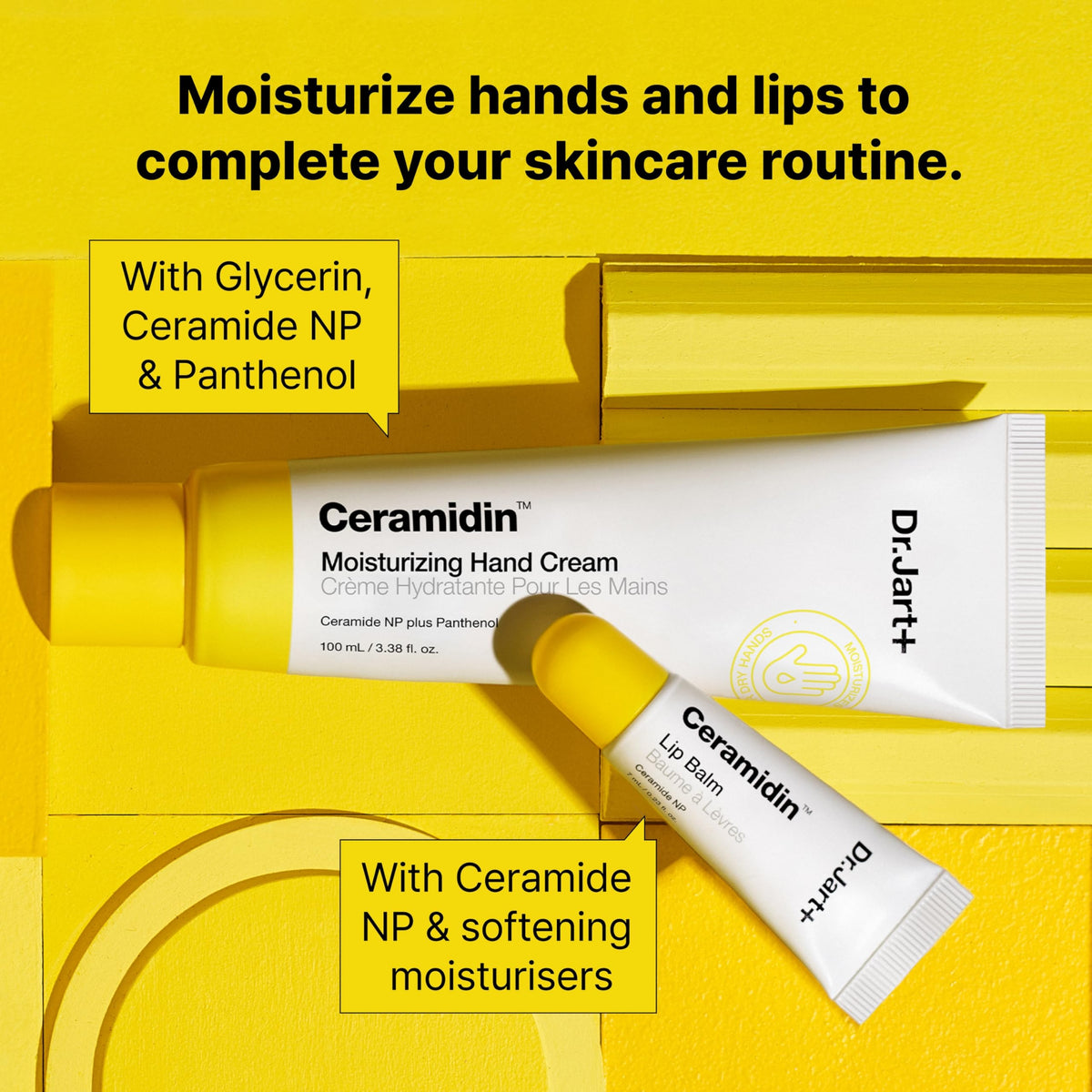 Dr.Jart+ Ceramidin Moisturising Hand Cream - Dry Hands - Ceramides, Panthenol - Korean Skincare - 100ml Tube - New