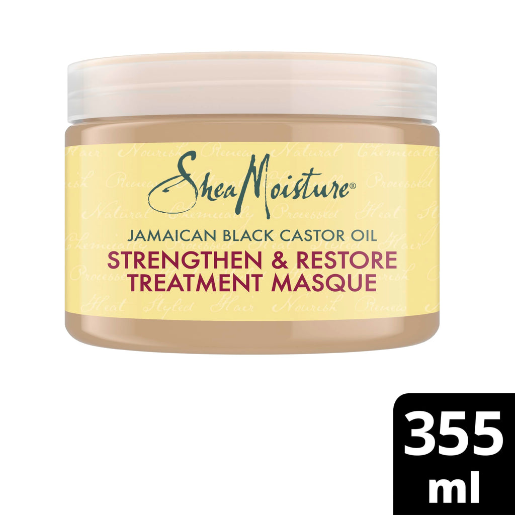 SheaMoisture Jamaican Black Castor Oil Strengthen & Restore Hair Treatment Mask - 355ml Deep Conditioner for Damaged Hair - New