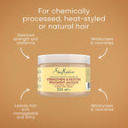 SheaMoisture Jamaican Black Castor Oil Strengthen & Restore Hair Treatment Mask - 355ml Deep Conditioner for Damaged Hair - New