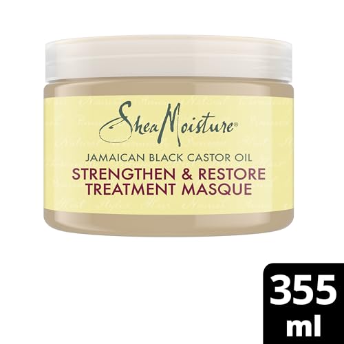 SheaMoisture Jamaican Black Castor Oil Strengthen & Restore Hair Treatment Mask - 355ml Deep Conditioner for Damaged Hair - New