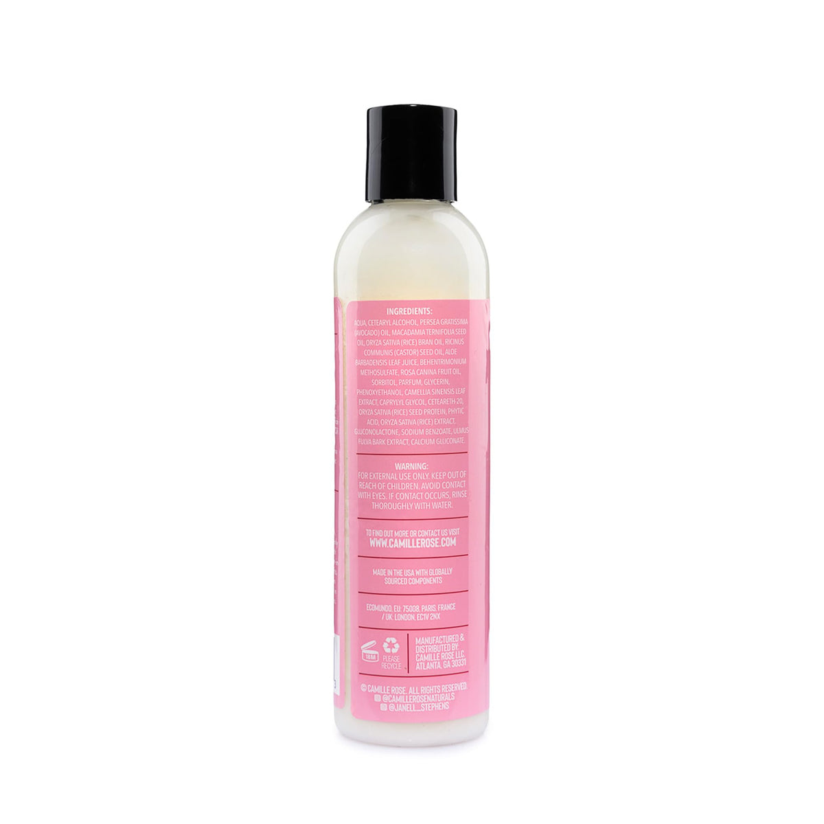 Camille Rose Curl Love Moisture Milk Leave-In Conditioner - 240ml Hydrating Hair Treatment - New