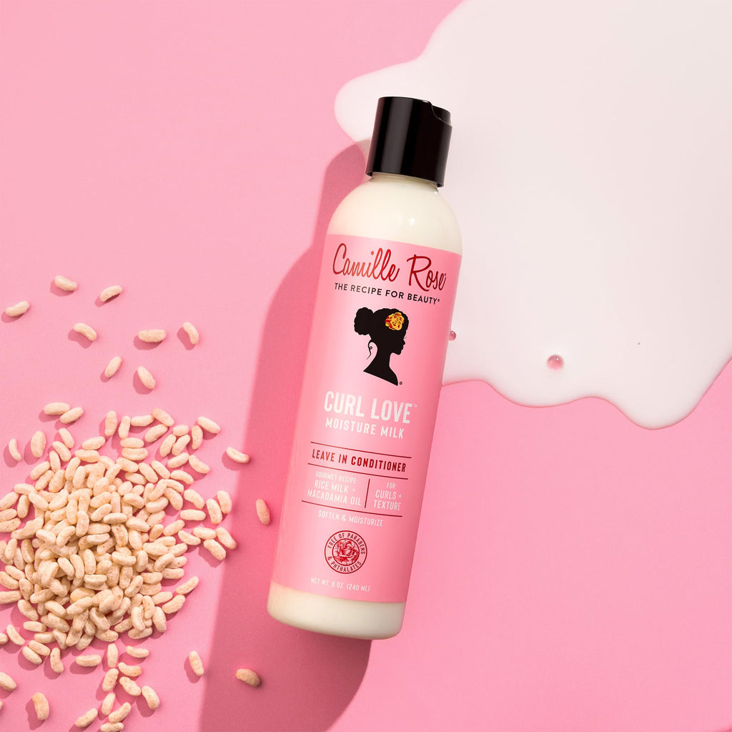 Camille Rose Curl Love Moisture Milk Leave-In Conditioner - 240ml Hydrating Hair Treatment - New