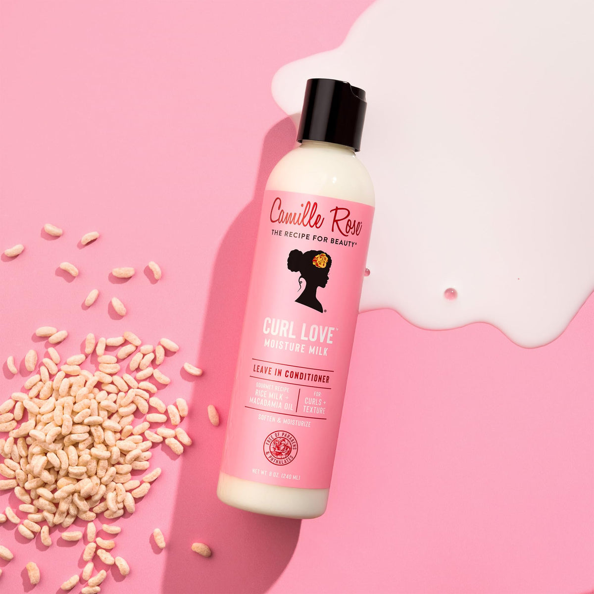 Camille Rose Curl Love Moisture Milk Leave-In Conditioner - 240ml Hydrating Hair Treatment - New