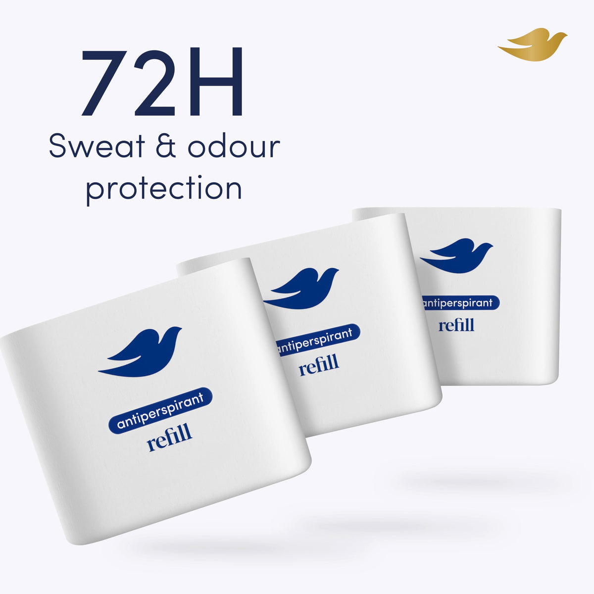 Dove Violet & Tonka Bean Anti-Perspirant Starter Kit - 72h Odour Protection - Women's Deodorant Stick - 1 Case, 1 x 35ml Refill - Damaged Box