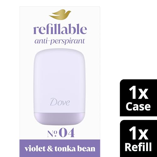 Dove Violet & Tonka Bean Anti-Perspirant Starter Kit - 72h Odour Protection - Women's Deodorant Stick - 1 Case, 1 x 35ml Refill - Damaged Box
