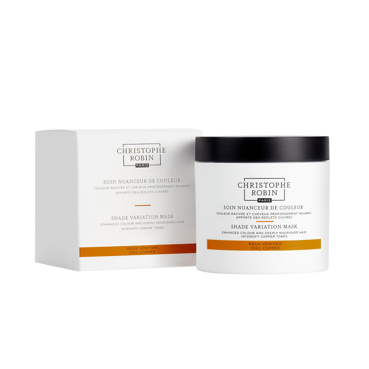 Christophe Robin Shade Variation Mask - Chic Copper 250ml - Hair Colour Enhancing Treatment for Red Tones - New