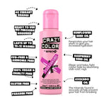 Crazy Color Pinkissimo Pink Hair Dye 100ml - Semi-Permanent Hair Colour Tint - Vegan Cruelty-Free - New