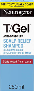 Neutrogena T/Gel Scalp Relief Anti-Dandruff Shampoo 250ml - 3% Salicylic Acid - Psoriasis & Dermatitis Treatment - Damaged Box