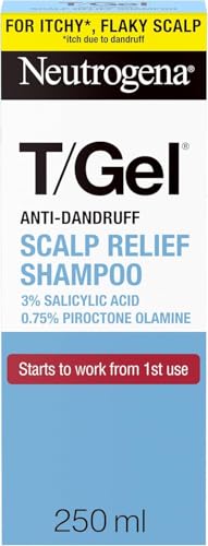 Neutrogena T/Gel Scalp Relief Anti-Dandruff Shampoo 250ml - 3% Salicylic Acid - Psoriasis & Dermatitis Treatment - Damaged Box