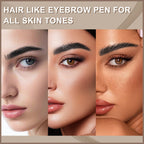 Boobeen Waterproof Eyebrow Pen - Dual-Ended Eyeliner Brow Pencil with Brush - Long Lasting Hair-Like - Dark Brown - 2 Pack - New
