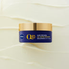 NIVEA Q10 Anti-Wrinkle 60+ Extra Nourishing Night Cream 50ml - Deeply Restoring Face Cream for Dry Skin - Damaged Box