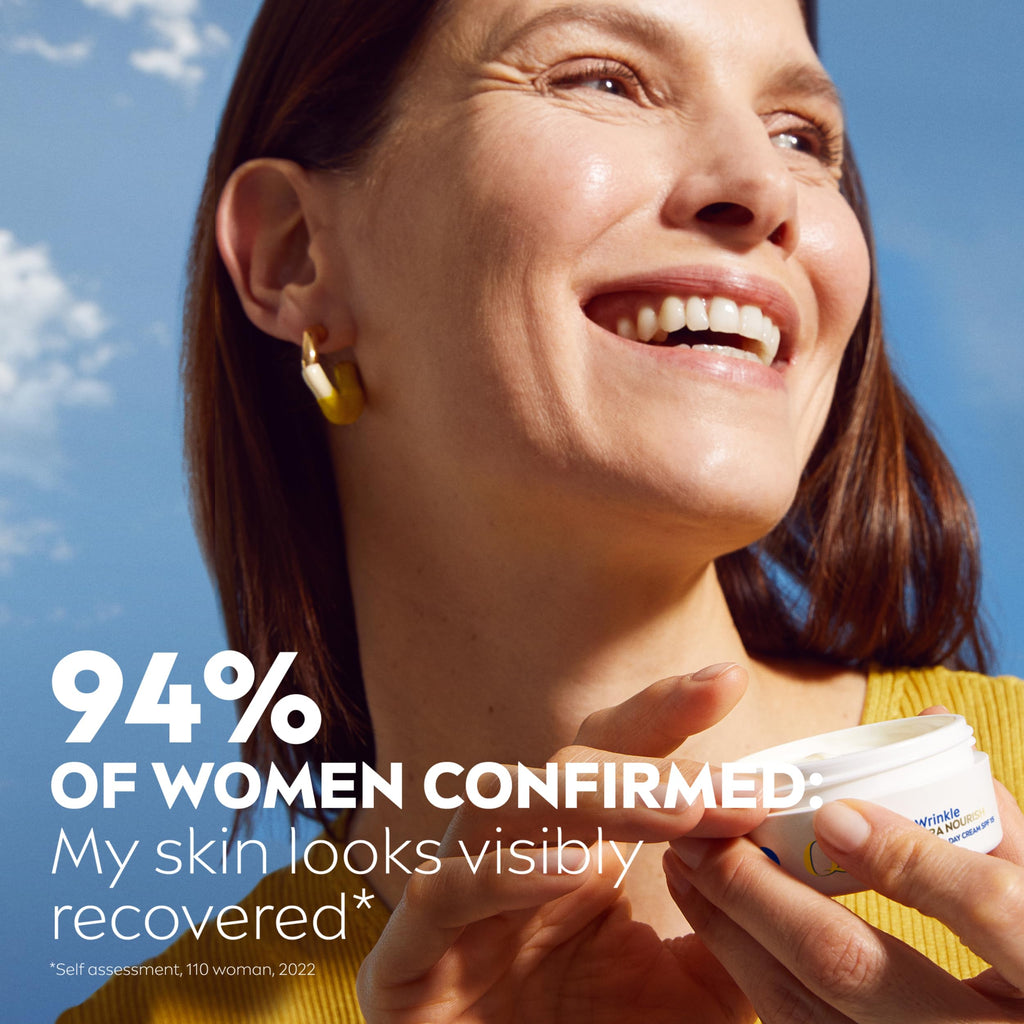 NIVEA Q10 Anti-Wrinkle 60+ Extra Nourishing Night Cream 50ml - Deeply Restoring Face Cream for Dry Skin - Damaged Box
