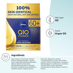NIVEA Q10 Anti-Wrinkle 60+ Extra Nourishing Night Cream 50ml - Deeply Restoring Face Cream for Dry Skin - Damaged Box