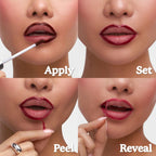 Sacheu STAY-N Peel Off Lip Stain - Longwear Lip Liner - PLUMped Shade - Damaged Box
