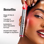 Sacheu Cheek STAY-N Liquid Blush - Soft Pink - Dewy Finish - I'm Cute - Long-Lasting Face Makeup - New