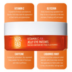 Nip+Fab Vitamin C Jelly Eye Patches - Brightening Hydrating Under Eye Pads - 20 Pairs - New