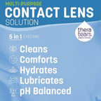 TheraTears Multi-Purpose Contact Lens Solution 360ml - Daily Cleaner & Disinfectant for Soft Lenses - Damaged Box - BBE 03/2028