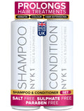 NYK1 Salt & Sulphate Free Hair Shampoo & Conditioner Set 500ml x2 - Vegan Friendly Colour Safe - New