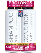 NYK1 Salt & Sulphate Free Hair Shampoo & Conditioner Set 500ml x2 - Vegan Friendly Colour Safe - New