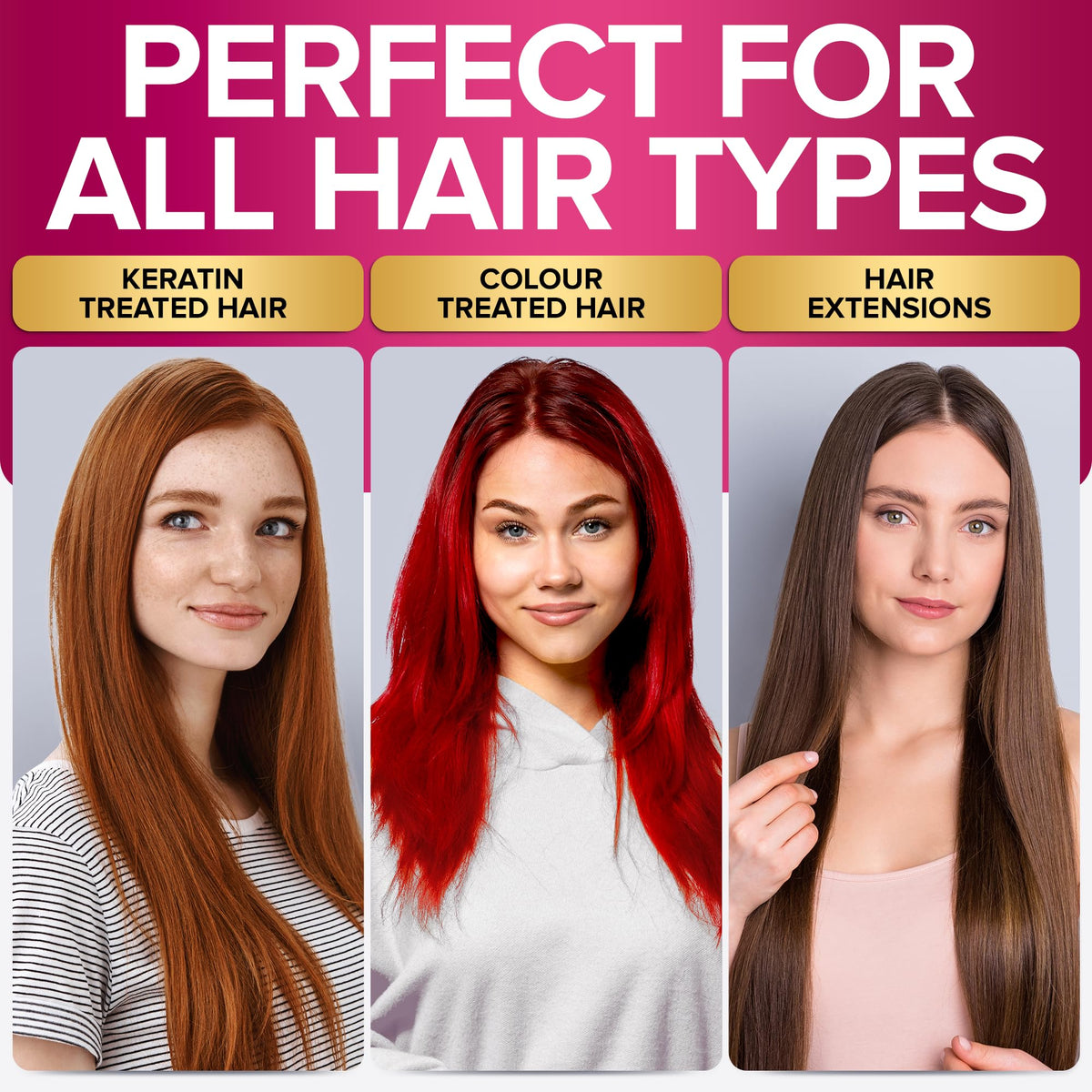 NYK1 Salt & Sulphate Free Hair Shampoo & Conditioner Set 500ml x2 - Vegan Friendly Colour Safe - New
