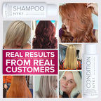 NYK1 Salt & Sulphate Free Hair Shampoo & Conditioner Set 500ml x2 - Vegan Friendly Colour Safe - New