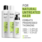Nioxin System 2 Scalp & Hair Thickening Kit - Shampoo, Conditioner, Treatment - Natural Hair, Progressed Thinning 150+150+40ml - Damaged Box