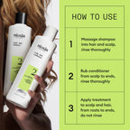 Nioxin System 2 Scalp & Hair Thickening Kit - Shampoo, Conditioner, Treatment - Natural Hair, Progressed Thinning 150+150+40ml - Damaged Box