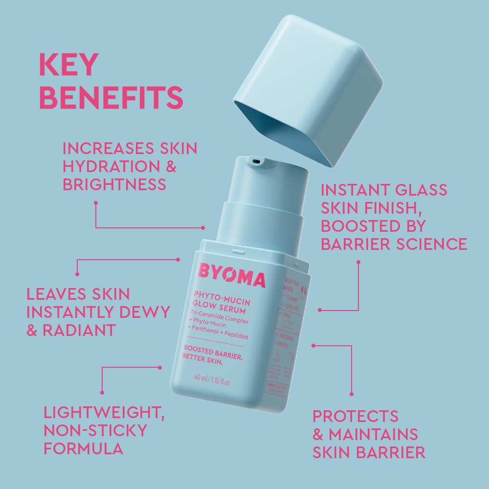 BYOMA Phyto-Mucin Glow Serum - Plumping & Nourishing Face Skin Care - 40ml - New