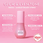 Glow Recipe Watermelon Niacinamide Dew Drops Serum - 15ml Travel Size - Hydrating Face Primer & Highlighter with Hyaluronic Acid - New