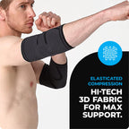 VITTO Elbow Support Strap - Tennis Elbow Brace for Men & Women - Dark Grey L - Forearm Pain Relief Compression Sleeve - Damaged Box