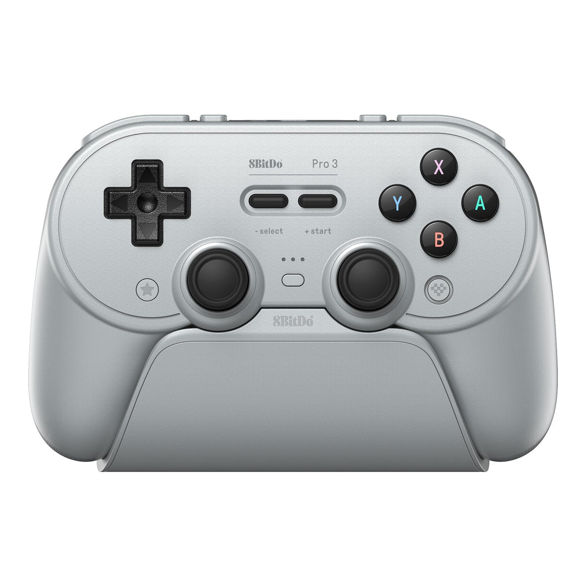 8BitDo Pro 3 Bluetooth Controller - TMR Joysticks, Hall Effect Triggers, Swappable Buttons - Gray - Switch, PC, Android, Apple - New