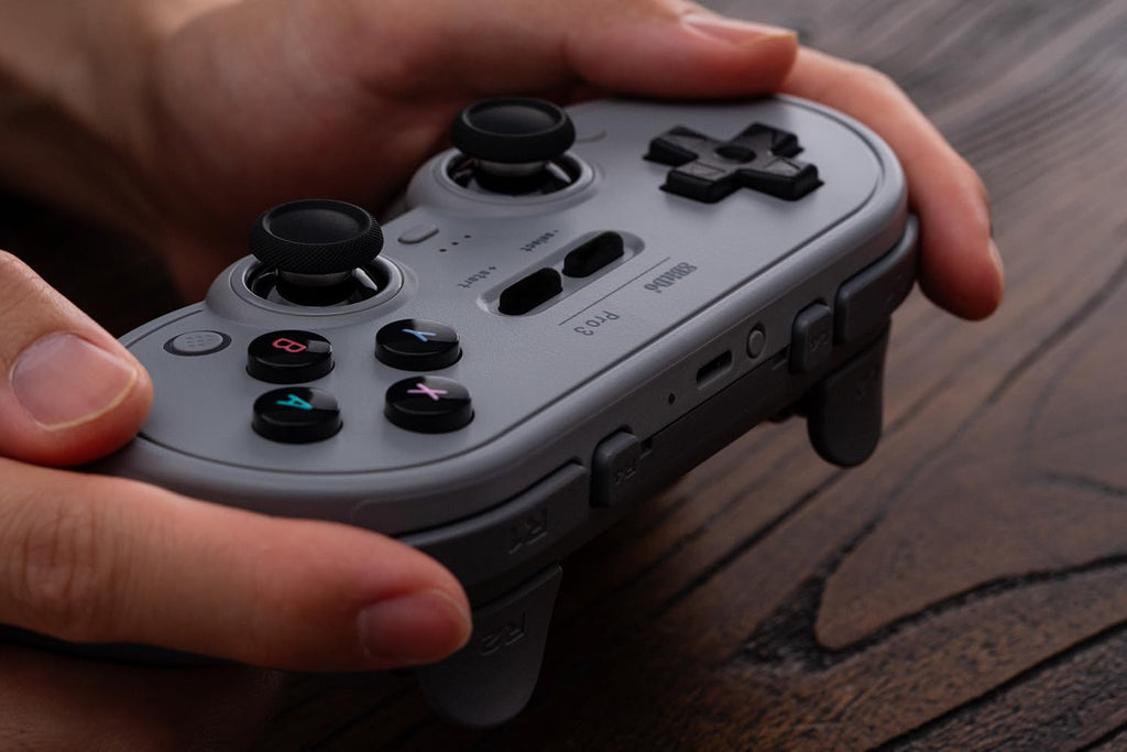8BitDo Pro 3 Bluetooth Controller - TMR Joysticks, Hall Effect Triggers, Swappable Buttons - Gray - Switch, PC, Android, Apple - New
