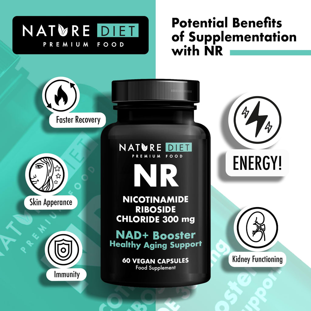Nature Diet Nicotinamide Riboside 300mg NAD+ Booster Supplement - 60 Capsules NR Vitamin B3 - New - BBE 05/2027