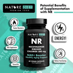 Nature Diet Nicotinamide Riboside 300mg NAD+ Booster Supplement - 60 Capsules NR Vitamin B3 - New - BBE 05/2027