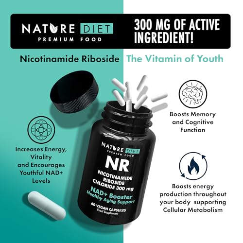 Nature Diet Nicotinamide Riboside 300mg NAD+ Booster Supplement - 60 Capsules NR Vitamin B3 - New - BBE 05/2027