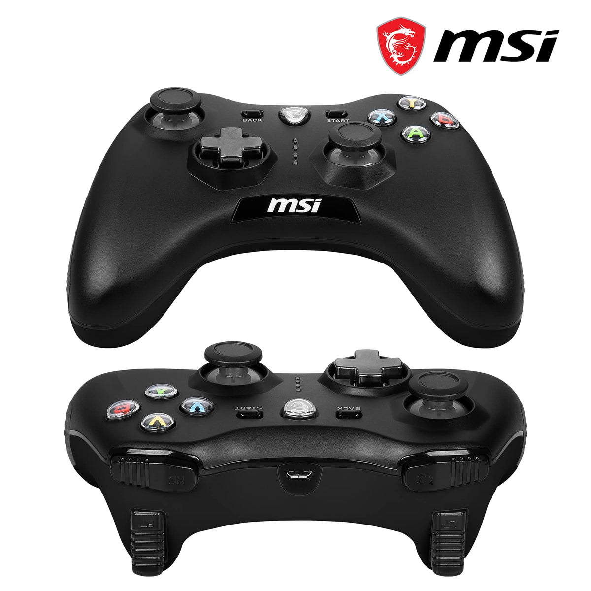 MSI FORCE GC30 V2 Wireless PC Gamepad Controller - 2.4 GHz, 600mAh, USB 2.0 Gaming Controller for PC - Like New