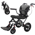 WHLICKS Lightweight Folding Transport Wheelchair - Portable Travel Chair Mobility Aid - Damaged Box
