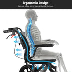 WHLICKS Lightweight Folding Transport Wheelchair - Portable Travel Chair Mobility Aid - Damaged Box