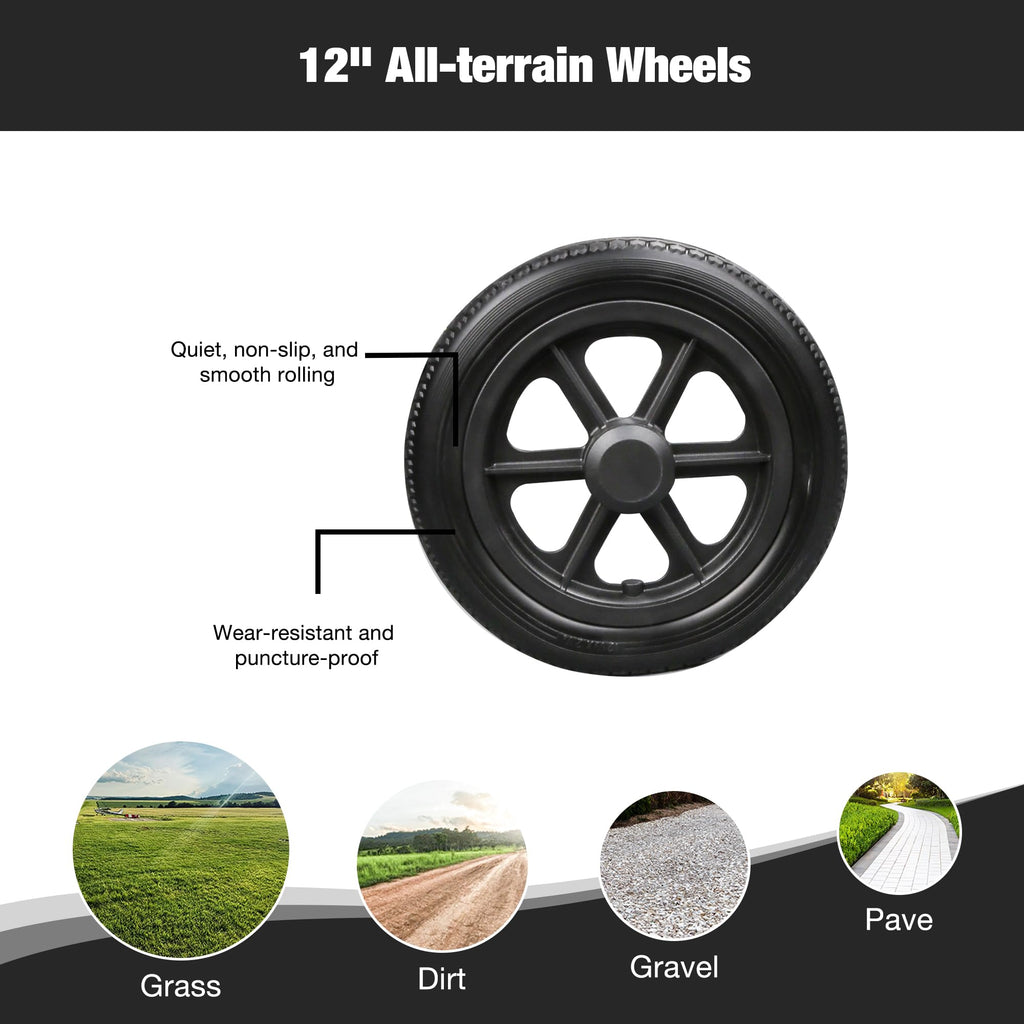WHLICKS Lightweight Folding Transport Wheelchair - Portable Travel Chair Mobility Aid - Damaged Box