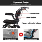 WHLICKS Lightweight Folding Transport Wheelchair - Portable Travel Chair Mobility Aid - Damaged Box
