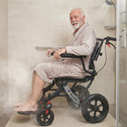 WHLICKS Lightweight Folding Transport Wheelchair - Portable Travel Chair Mobility Aid - Damaged Box